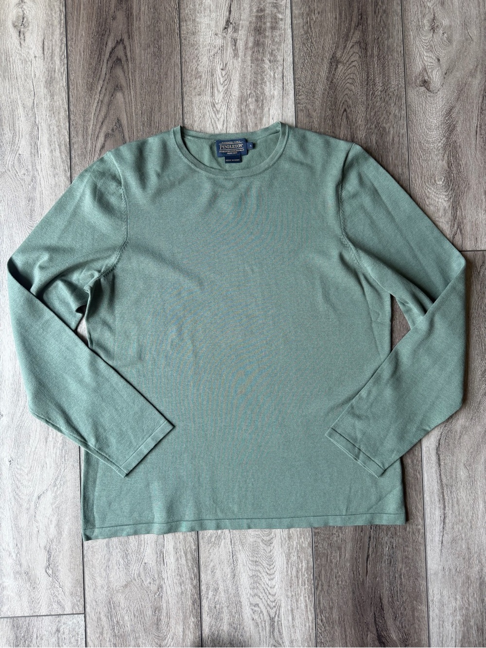 Pendleton- Vintage Classic Silk Blend Green Crewneck Sweater